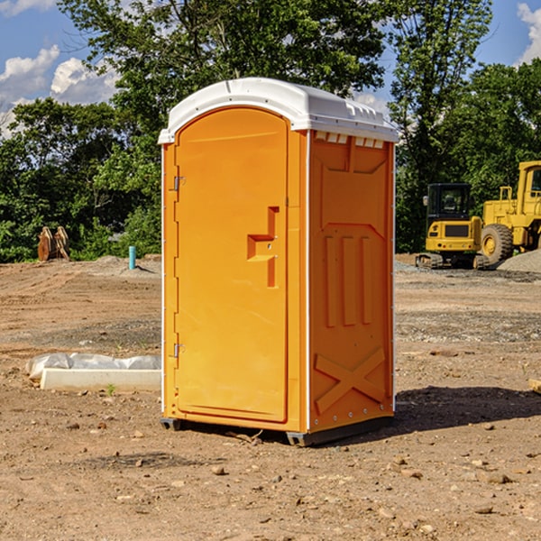 how often are the portable restrooms cleaned and serviced during a rental period in Anderson County Tennessee